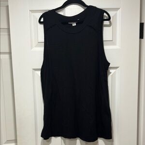 Anthropologie Black Muscle Tee Top Large